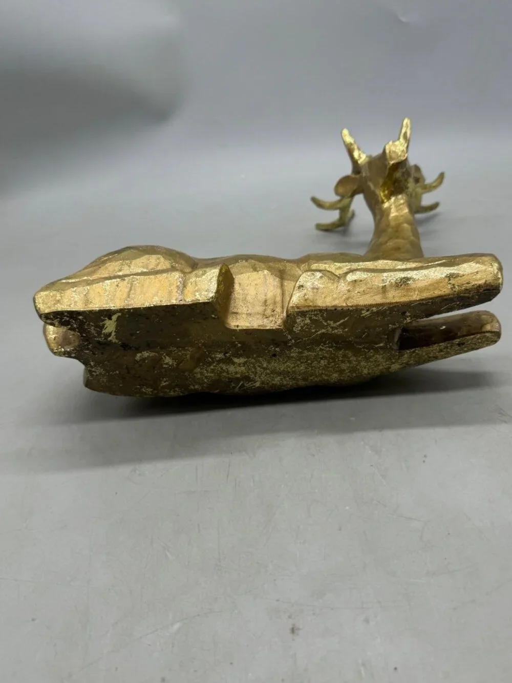 Holiday Gold Foil Textured Reindeer Stag Deer Figurine Sculpture 12